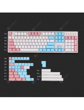 151 Keys Orignal Profile PBT Keycaps White Blue Pink Caps For Cherry Mechanical Keyboard