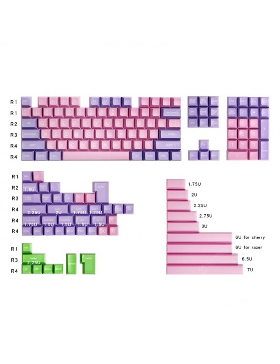 USB Accessories - 159 Keys Full Set SA Profile Showa Hana Keycaps ABS Double Shot Keycap