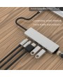 USB Accessories - HUB Adapter 8 in 1 Aluminum Alloy USB-C Hub 4K 30HZ HD USB 3.0 Adapter Portable Laptop PD Charging SD TF Card Reader RJ45