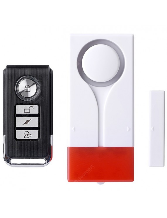 Alarm Systems - KS - SF18C Wireless Magnetic Door Sound-light Alarm Remote Control Indoor Security Sensor