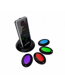 Wireless RF Item Locator/Key Finder with LED Flashlight and Base Support