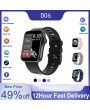 Smart Watches - D06 Smart Watch Bluetooth Call 1.69 Inch Full Touch Woman Man Fitness Sleep Tracker Heart Rate ECG Sports Waterproof Smartwatch