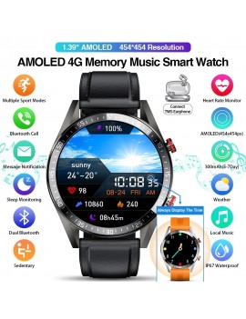 New  Screen Smart Watch Always Display The Time Bluetooth Call Local Music Smartwatch For Mens Android TWS Earphones