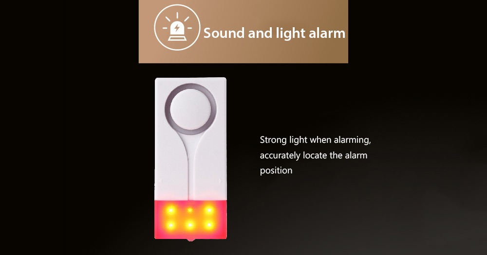 KS - SF18C Wireless Magnetic Door Sound-light Alarm Remote Control Indoor Security Sensor  - White