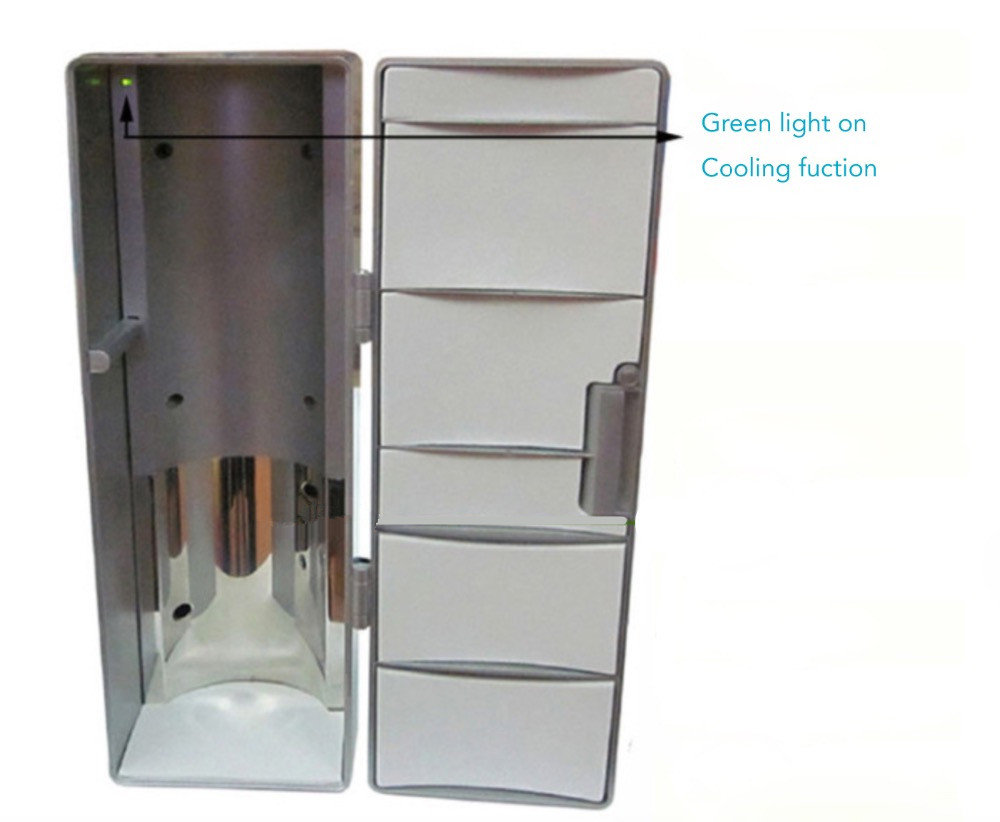 Portable mini USB warm small refrigerator refrigeration system- Silver