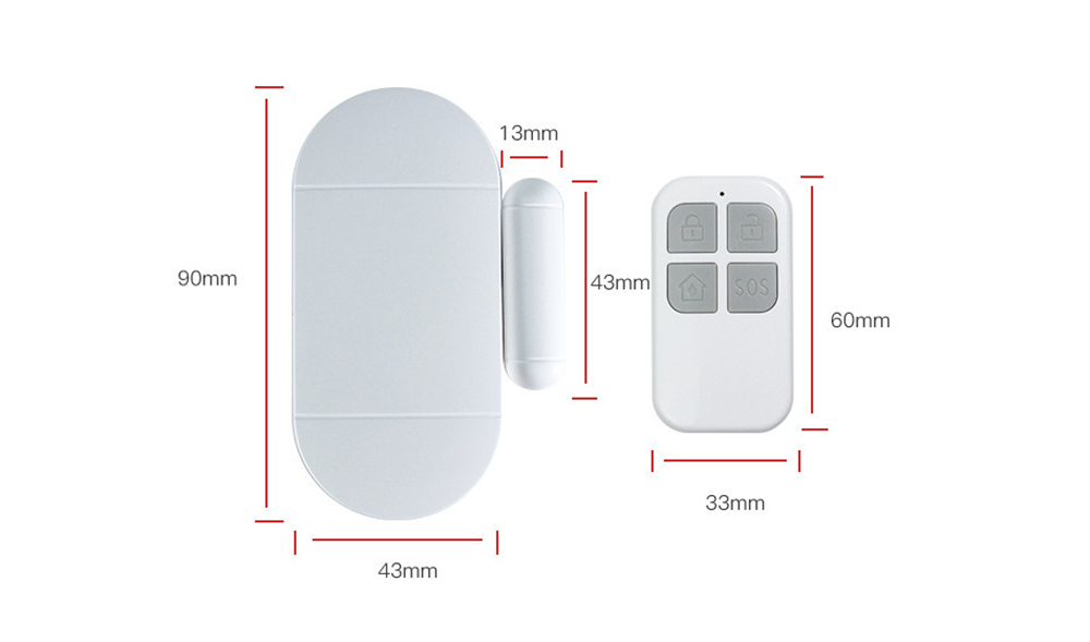 MC - 02 Multi-function Remote Wireless Door Magnetic Announciator- White